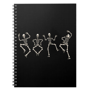 Funny Halloween Lover Dance with the Skeleton Notebook