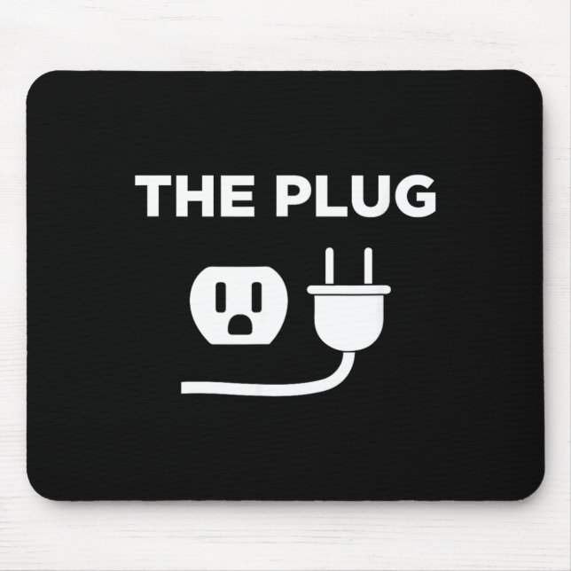 Funny Halloween Meme Costume The Plug Mouse Mat (Front)