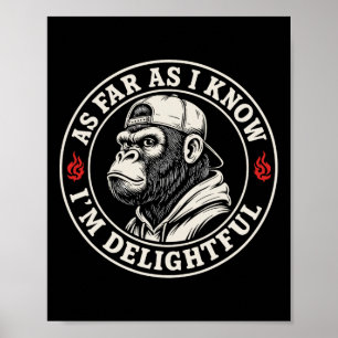 Funny Halloween Monkey Poster