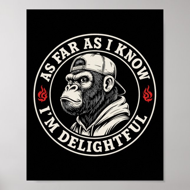 Funny Halloween Monkey  Poster (Front)