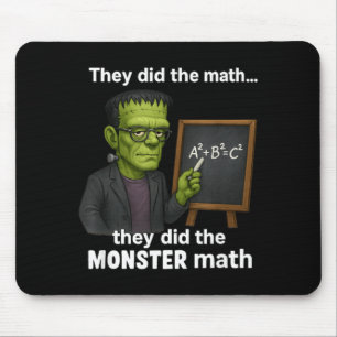 Funny Halloween Monster Math Pun Teacher Humour Mouse Mat