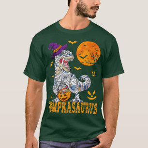 Funny Halloween Monster Tr Mummy Dinosaur Pumpkin T-Shirt