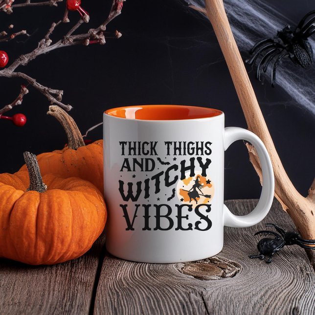 Funny Halloween Mug With Black Witch & Full Moon (Creator Uploaded)