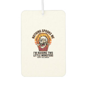 Funny Halloween Mum Shirt for Parents of Two Wild Car Air Freshener