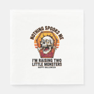 Funny Halloween Mum Shirt for Parents of Two Wild Napkin