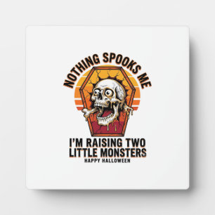 Funny Halloween Mum Shirt for Parents of Two Wild Plaque