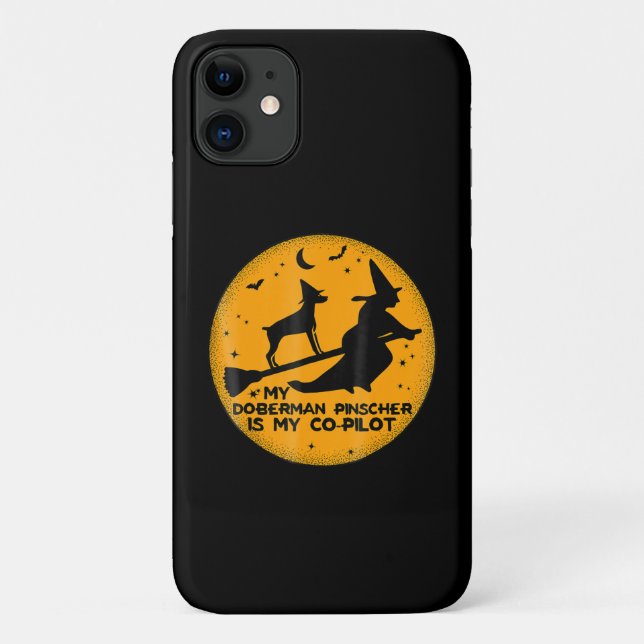 Funny Halloween My Doberman Pinscher Ís Co-pilot Case-Mate iPhone Case (Back)