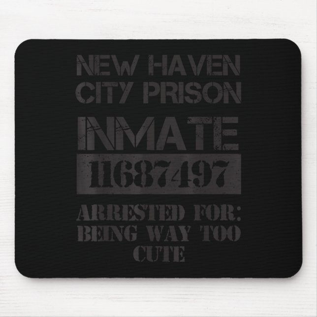 Funny Halloween New Haven City Prisoner Costume  Mouse Mat (Front)