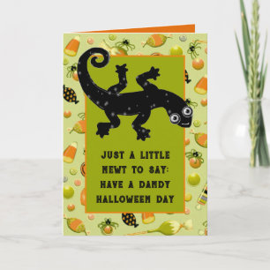 Funny Halloween Newt Card