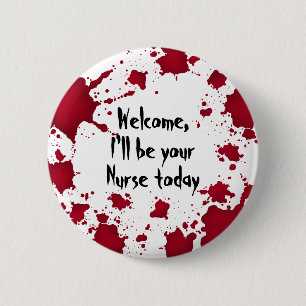 Funny Halloween Nurse 6 Cm Round Badge