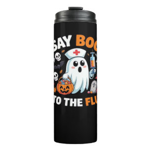 Funny Halloween Nurse Ghost T-Shirt – “Say Boo to  Thermal Tumbler