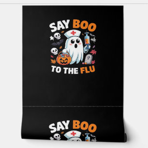 Funny Halloween Nurse Ghost T-Shirt – “Say Boo to  Wallpaper