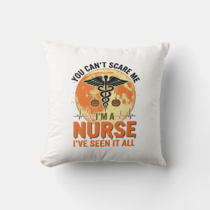 Funny Halloween Nurse Vintage Medical Design_1 Cushion