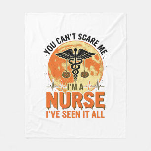 Funny Halloween Nurse Vintage Medical Design_1 Fleece Blanket