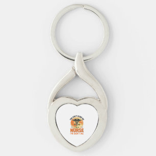 Funny Halloween Nurse Vintage Medical Design_1 Key Ring