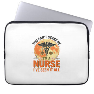 Funny Halloween Nurse Vintage Medical Design_1 Laptop Sleeve