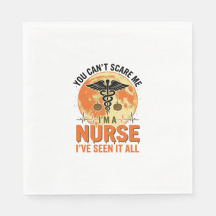 Funny Halloween Nurse Vintage Medical Design_1 Napkin
