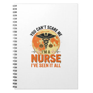 Funny Halloween Nurse Vintage Medical Design_1 Notebook