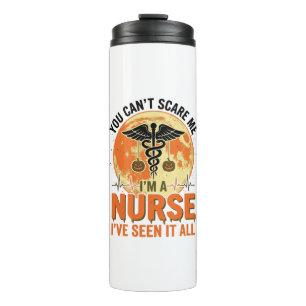 Funny Halloween Nurse Vintage Medical Design_1 Thermal Tumbler