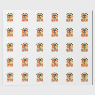 Funny Halloween Nurse Vintage Medical Design_1 Wrapping Paper