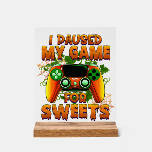 Funny Halloween Outfit for Gamer - Cool Halloween Acrylic Sign