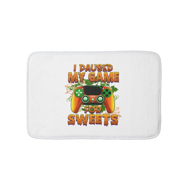 Funny Halloween Outfit for Gamer - Cool Halloween Bath Mat (Front)