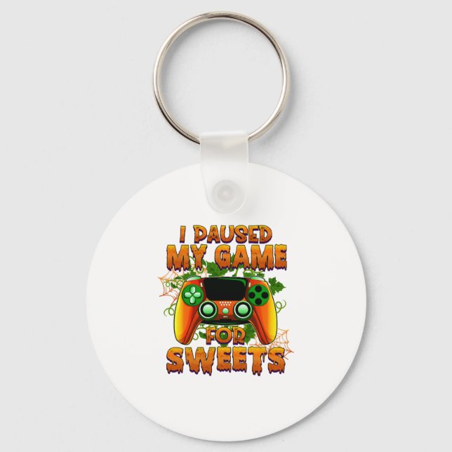 Funny Halloween Outfit for Gamer - Cool Halloween Key Ring (Front)