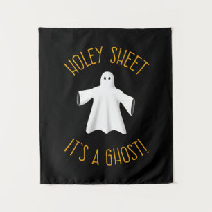 Funny Halloween Party Decor - Holey Sheet Ghost Tapestry