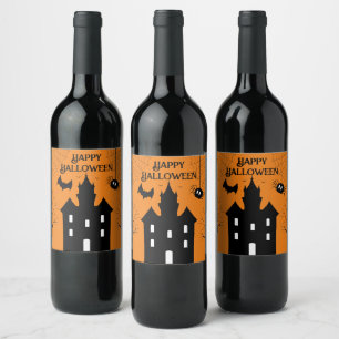 Funny Halloween party Food and Beverage Label Set