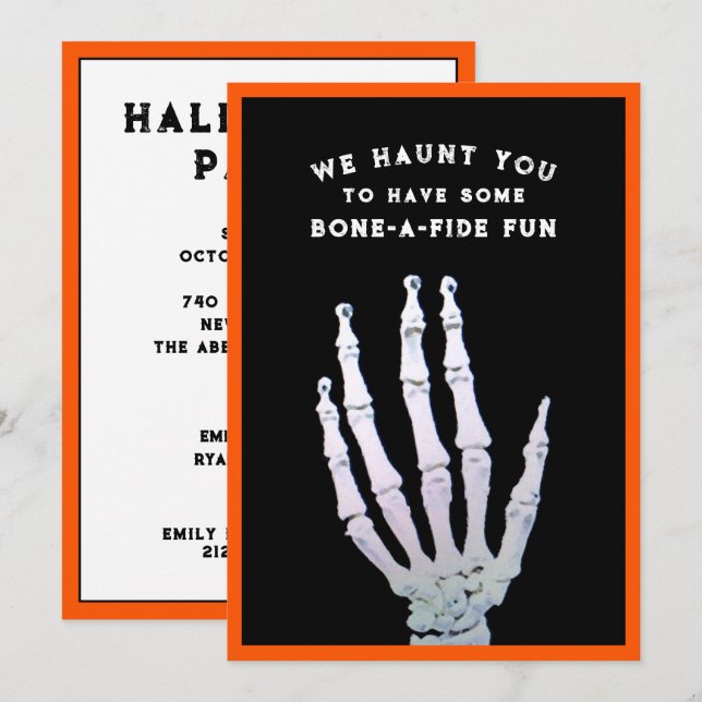 Funny Halloween Party Invitation (Front/Back)