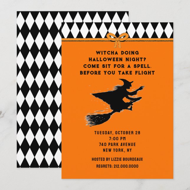 Funny Halloween Party Invitation (Front/Back)