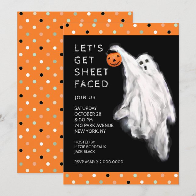 Funny Halloween Party Invitation (Front/Back)
