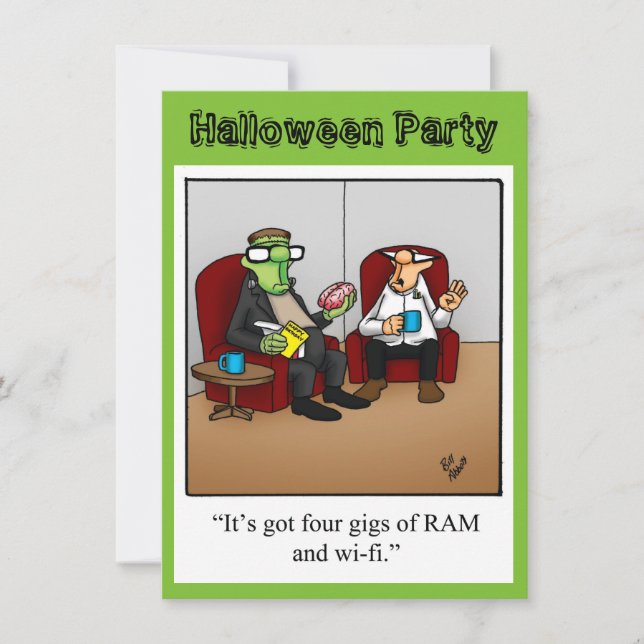 Funny Halloween Party Invitation (Front)