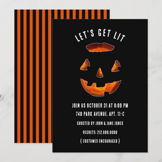Funny Halloween Party Invitations (Front/Back)