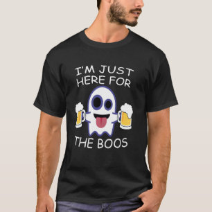 Funny Halloween Party Just Here For The Boos Ghost T-Shirt