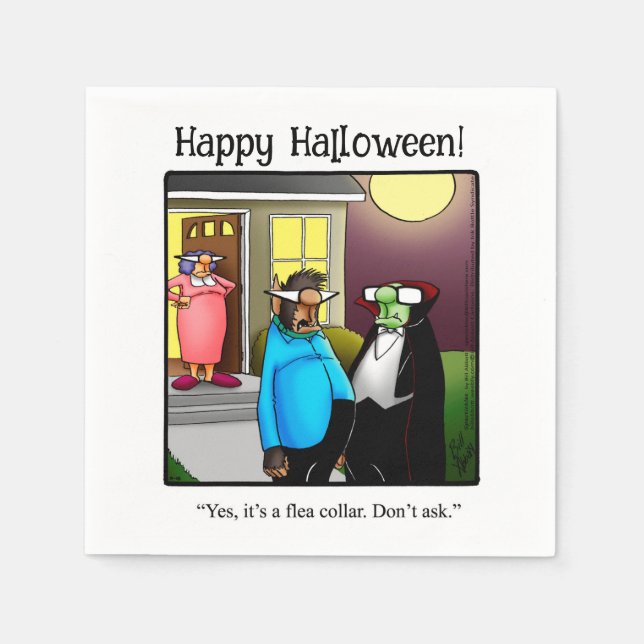 Funny Halloween Party Napkins (Front)