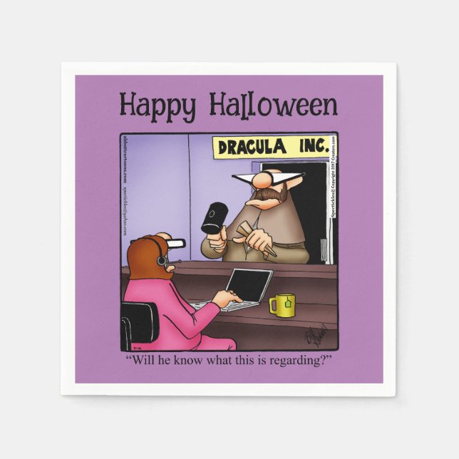 Funny Halloween Party Napkins (Front)