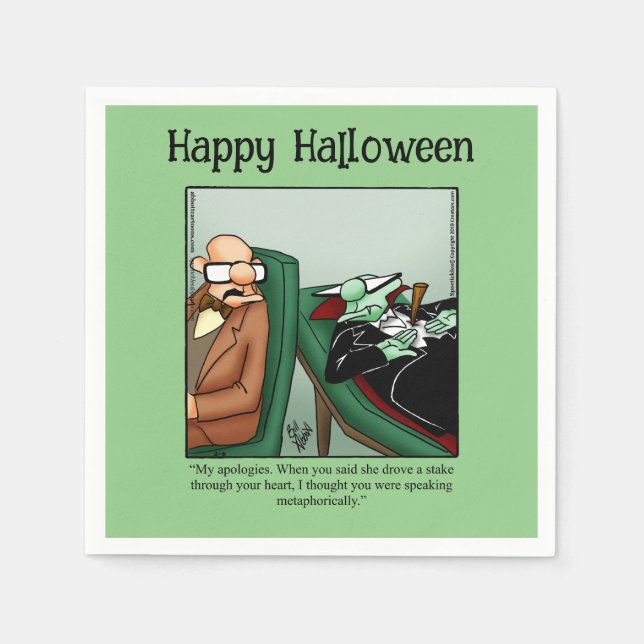 Funny Halloween Party Napkins (Front)