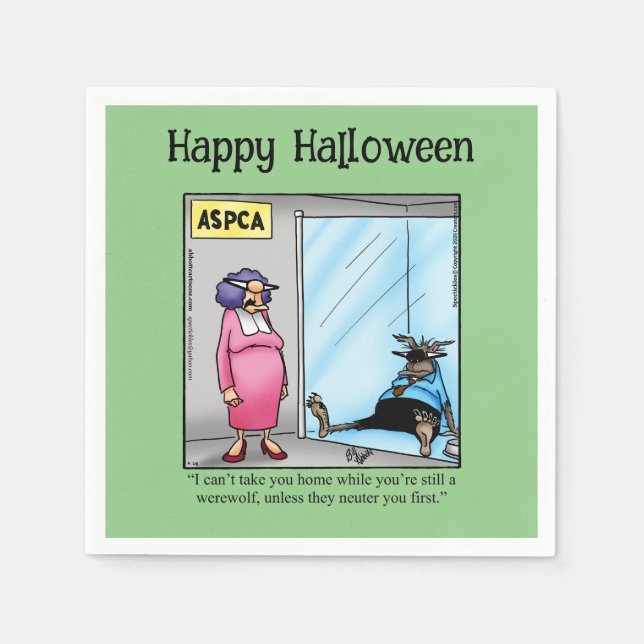 Funny Halloween Party Napkins (Front)
