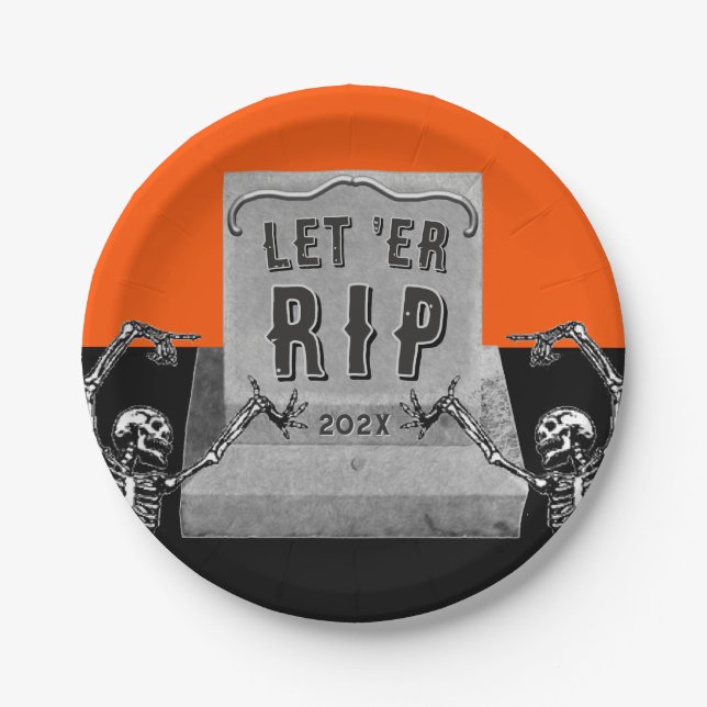 Funny Halloween Party Paper Plates (Front)