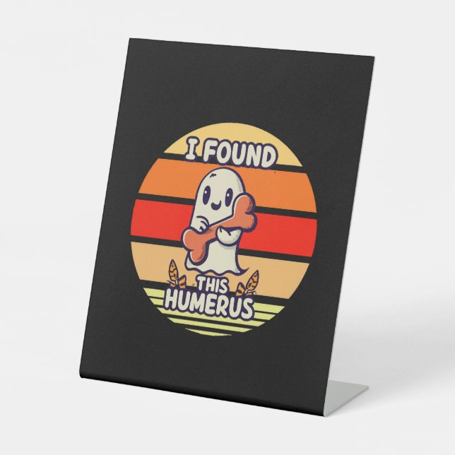 Funny Halloween Party Pedestal Sign (Front)