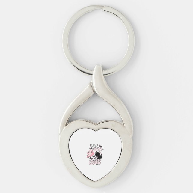 Funny Halloween Pink Ghost Spooktacular Cat Fab BO Key Ring (Front)