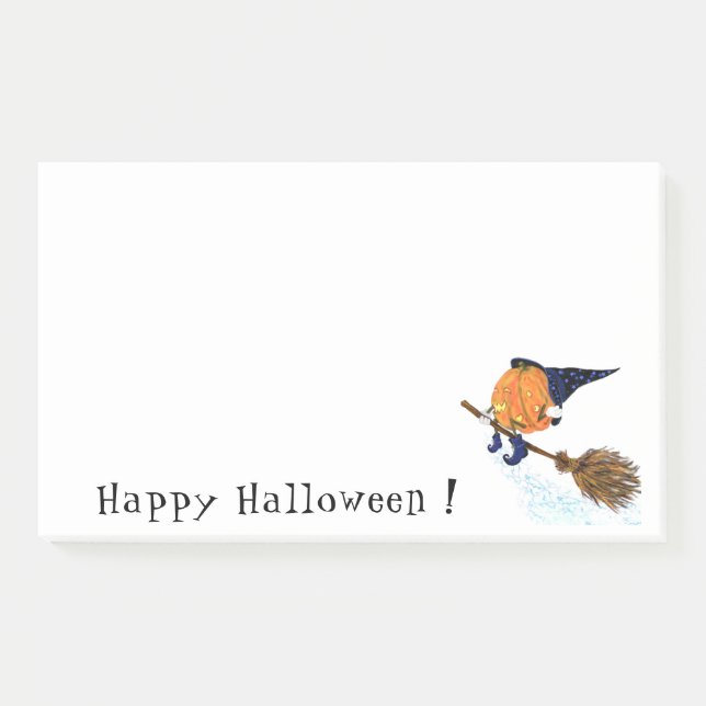 Funny Halloween Post-it® Notes Witch Pumpkin (Front)