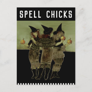 Funny Halloween Postcard