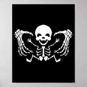 Funny Halloween Pregnancy Announcement Baby Poster