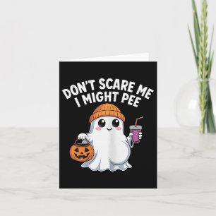 Funny Halloween Pregnant Ghost Don't E Me I Might Card