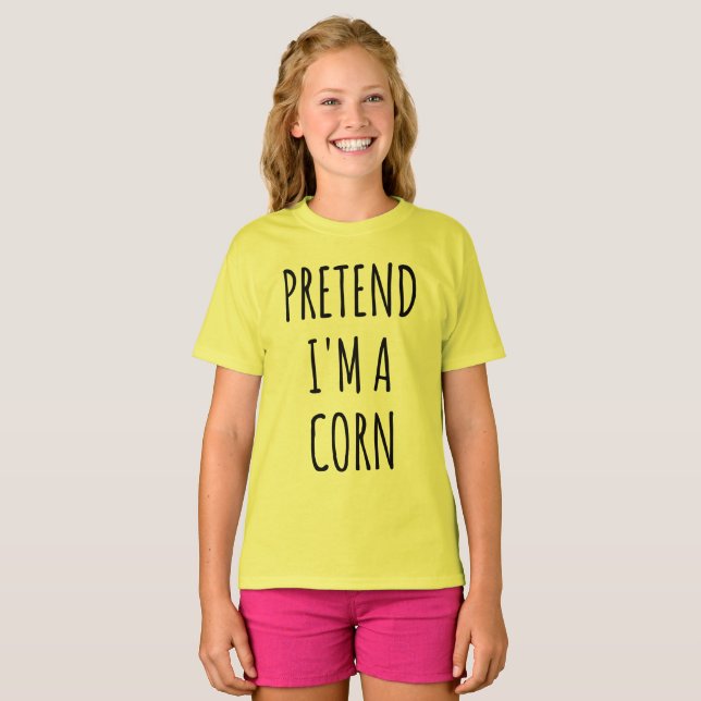 Funny Halloween - Pretend I'm a Corn  T-Shirt (Front Full)