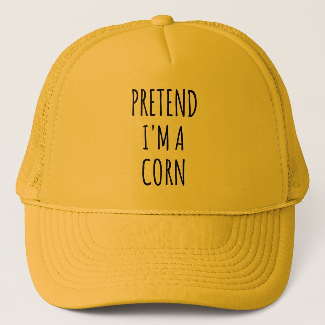 Funny Halloween - Pretend I'm a Corn    Trucker Hat (Front)