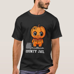 Funny Halloween Prison Cat Dad Costume Jail Inmate T-Shirt