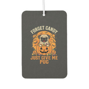 Funny Halloween Pug Candy Design_1 Car Air Freshener